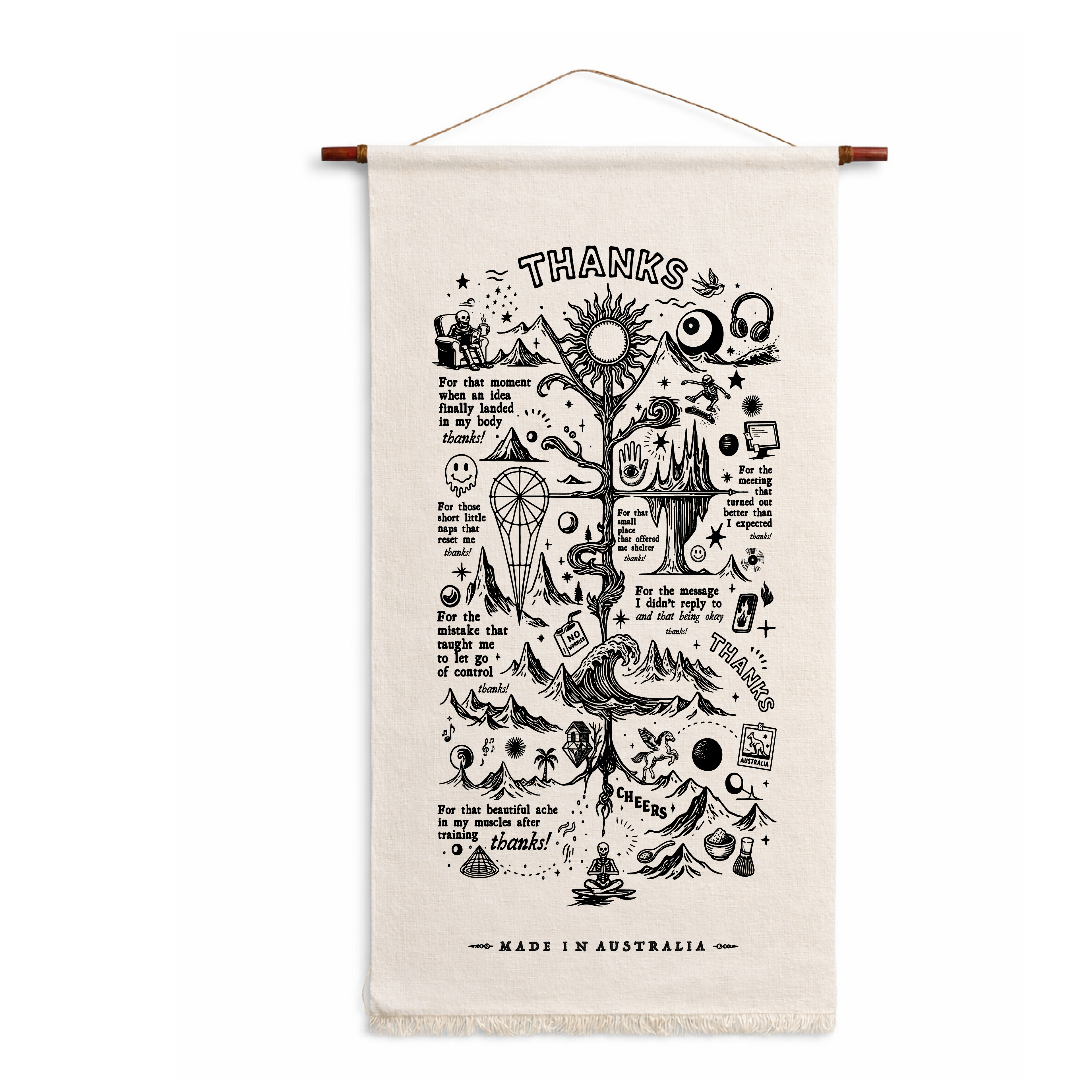 Wall Scroll "grateful"