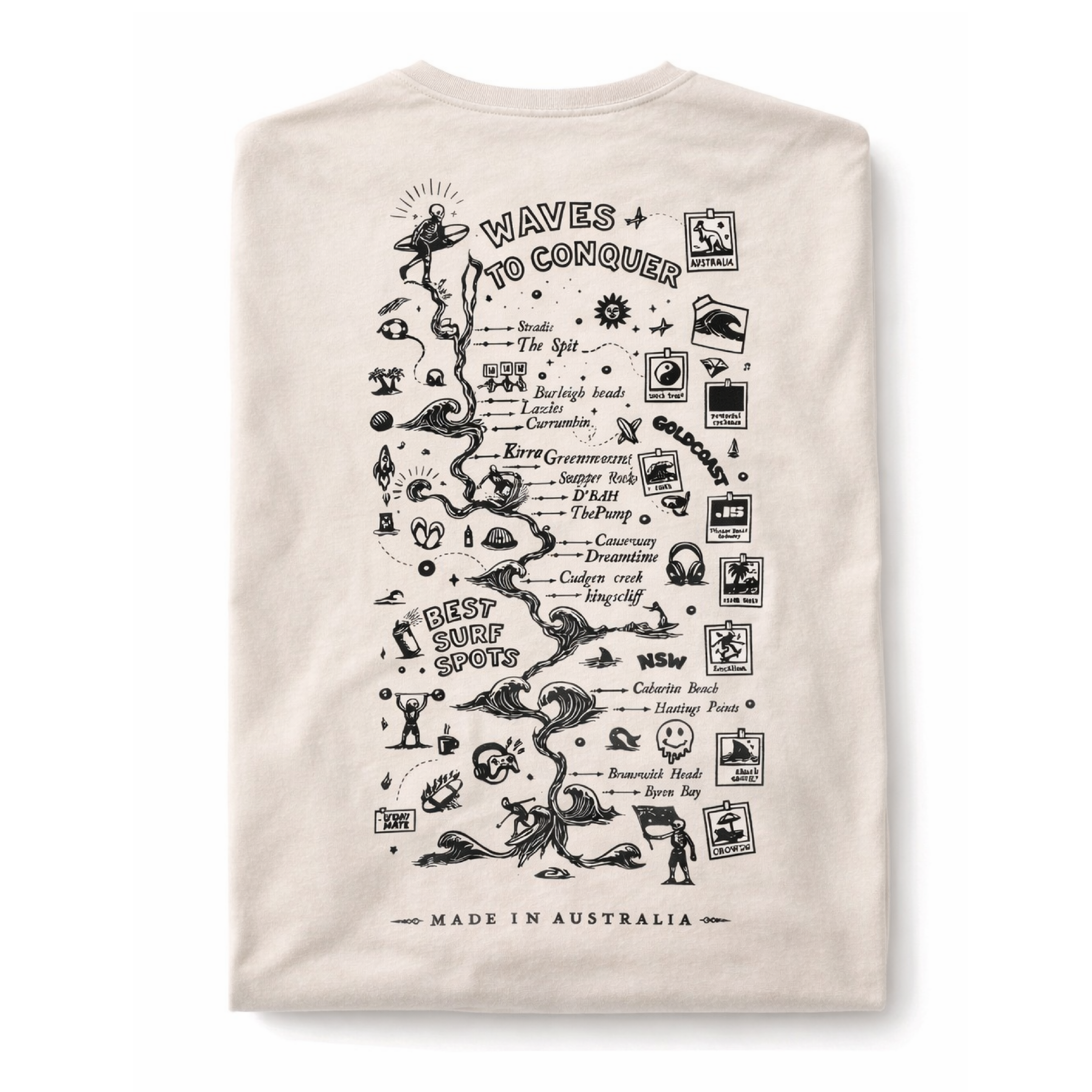 Surf style T-shirt 'Spots'